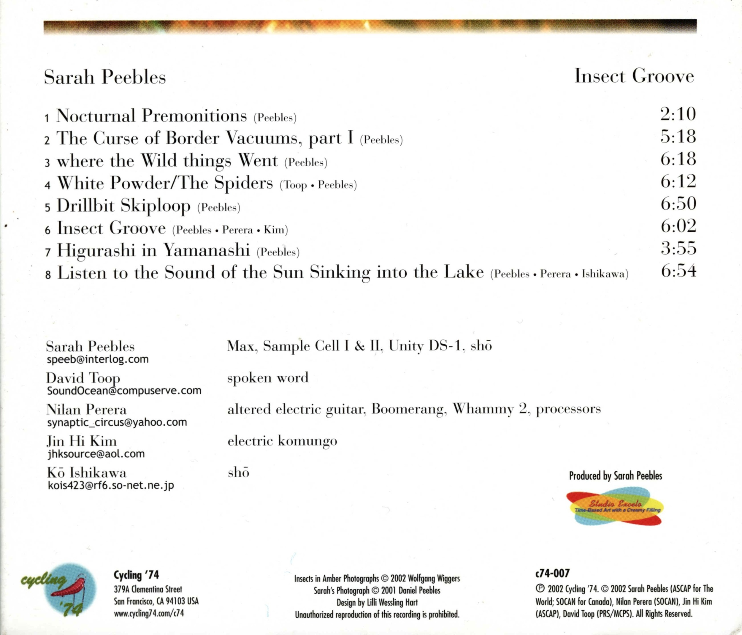 Insect Groove - Back cover