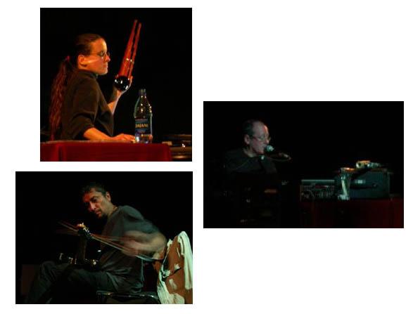 David Toop, Nilan Perera and Sarah Peebles (photo: Ken Vickerson)
